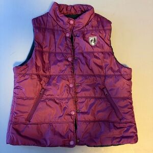 American Eagle Outfitters Puffer Vest, Maroon, Large